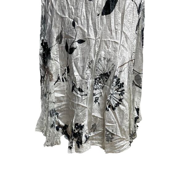 Komarov Floral Crinkle Midi Dress szL Lace hem Floral New wedding guest spring - Picture 8 of 12